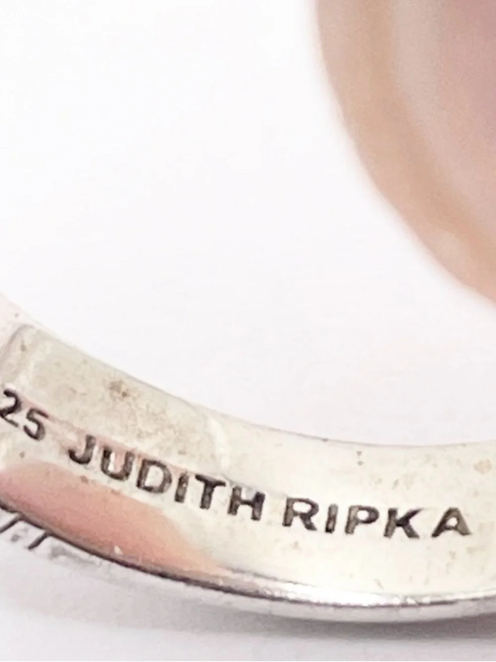 Size 6.5 Citrines 925 Sterling Ring- signed Judith Ripka